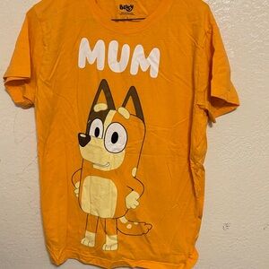 Orange bluey shirt with Cartoon Design of chilli